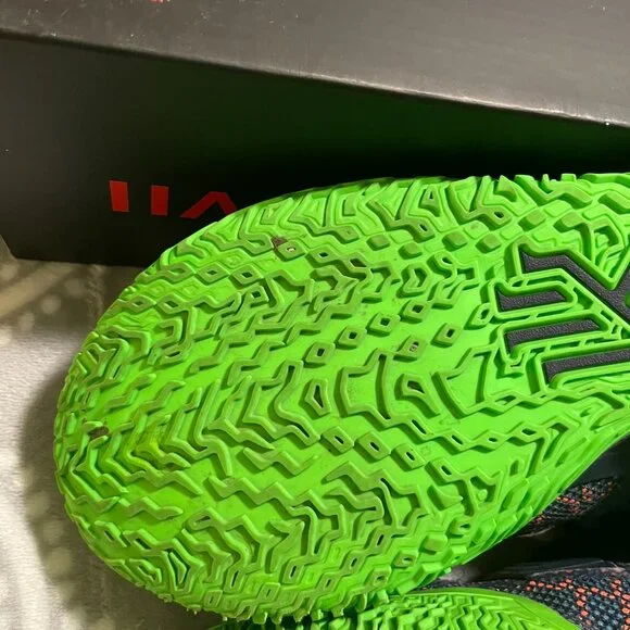 Nike Kyrie 7 Midnight Navy Basketball Shoes Sneakers Neon 🏀 Men's Size 9- used - Picture 15 of 16